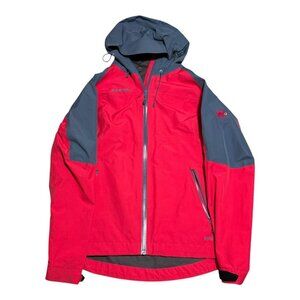 Mammut Goretex Full‎ Zip Red Gray Waterproof Rain Jacket Women’s Small